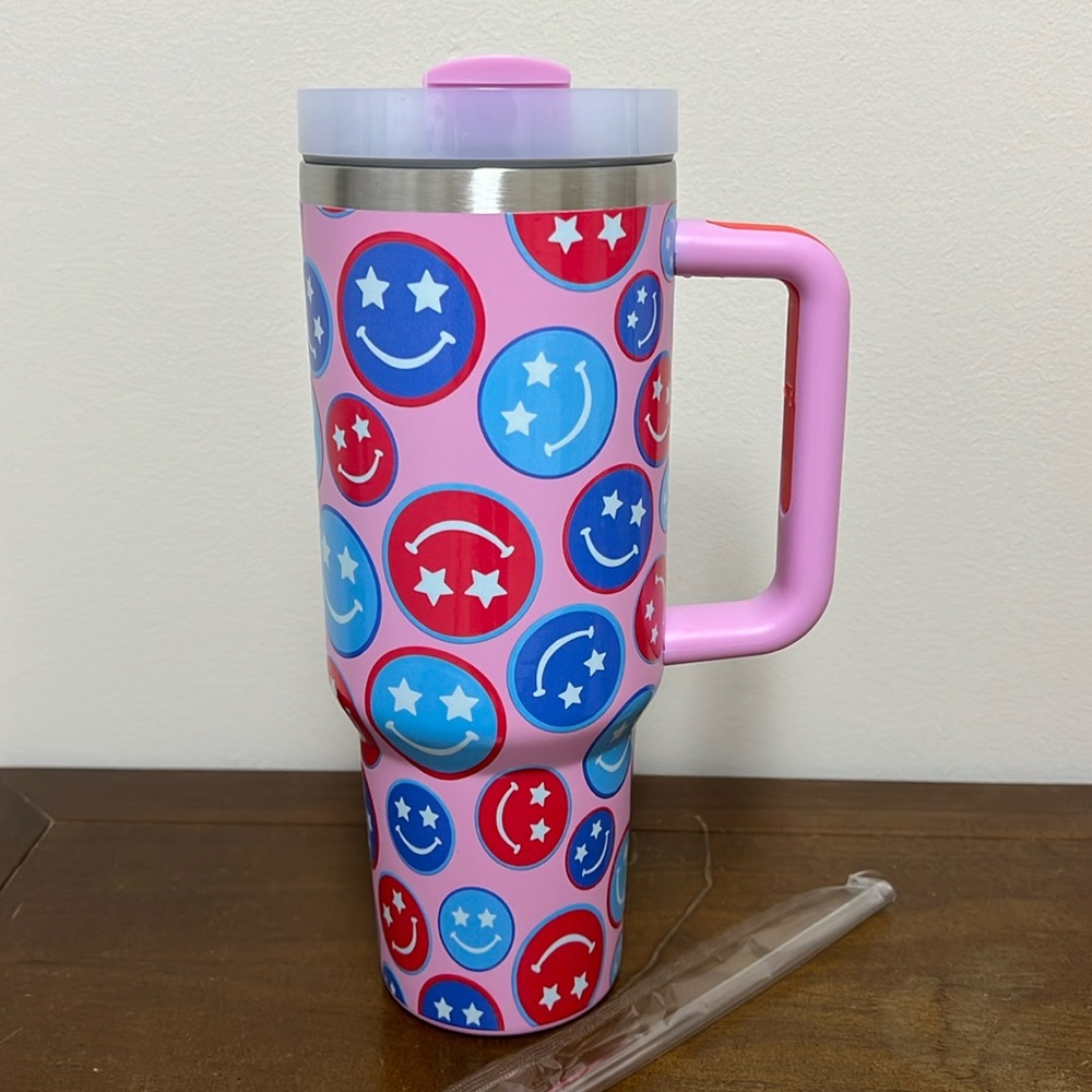 Pink Lily 40 oz. Drink Tumbler